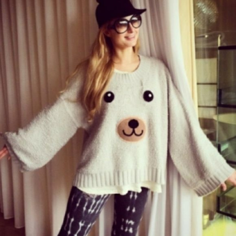 [Sold] Wildfox teddy bear rare oversized sweater - Picture 8 of 10